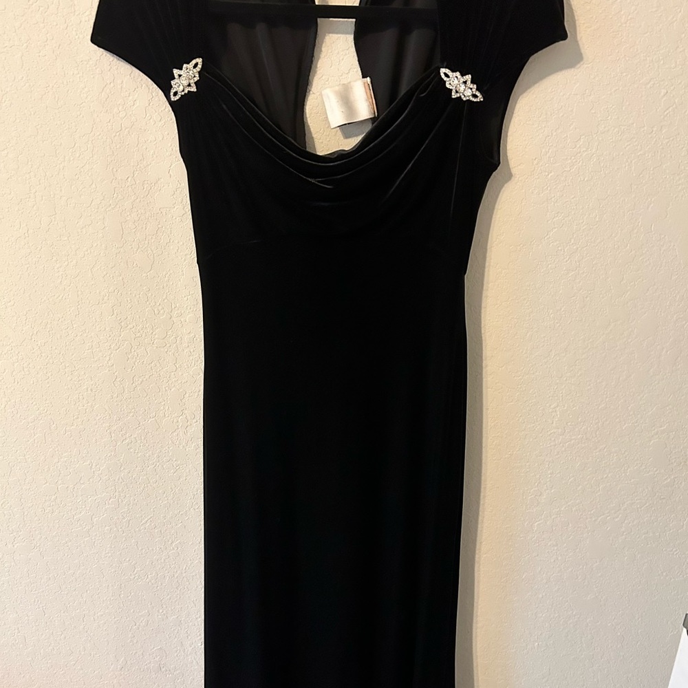 Tadashi formal black velvet dress